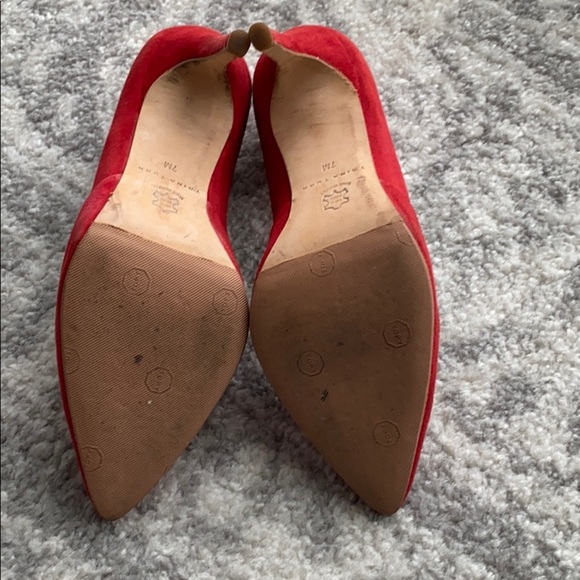 Trina Turk red suede heel size 7 - Picture 3 of 5